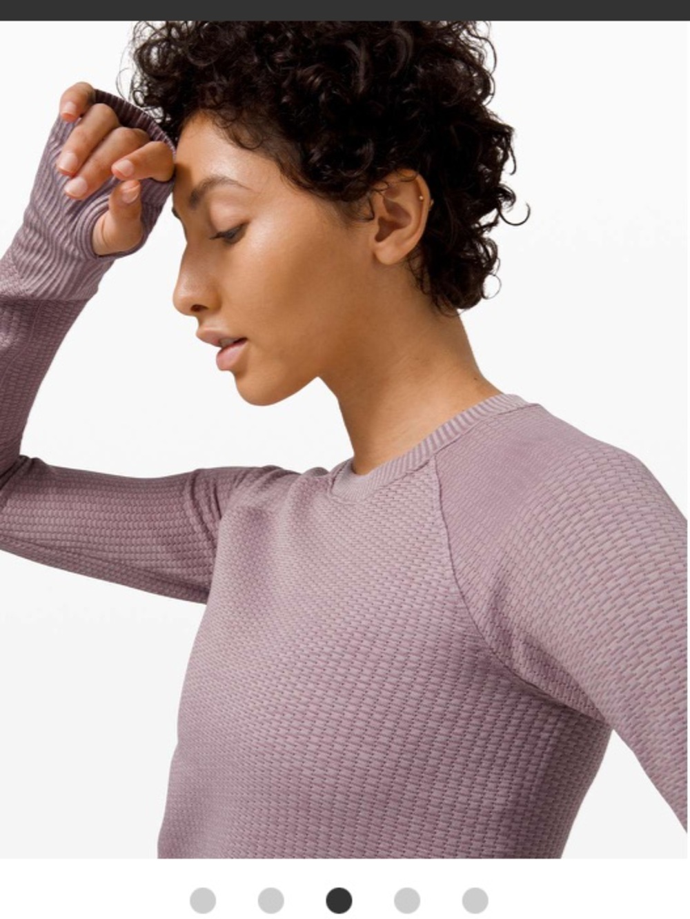 Lululemon Rest Less Pullover Bubble Dot Violet Verbena / Chrome Purple 10 - Picture 2 of 4